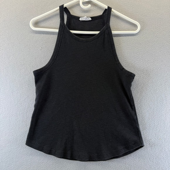 Splendid Tops - Splendid Black Ribbed High Neck Tank Top RM1K020 Womens Size Medium